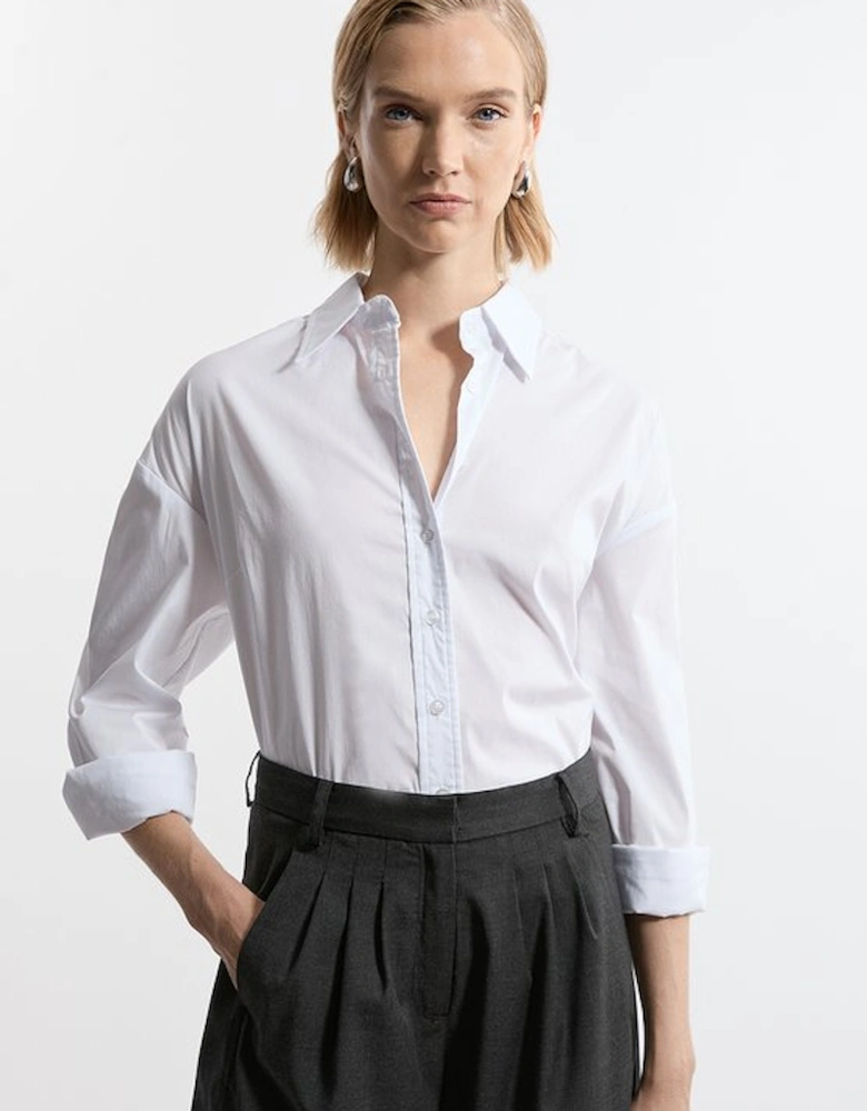 Tailored Cotton Button Through Shirt