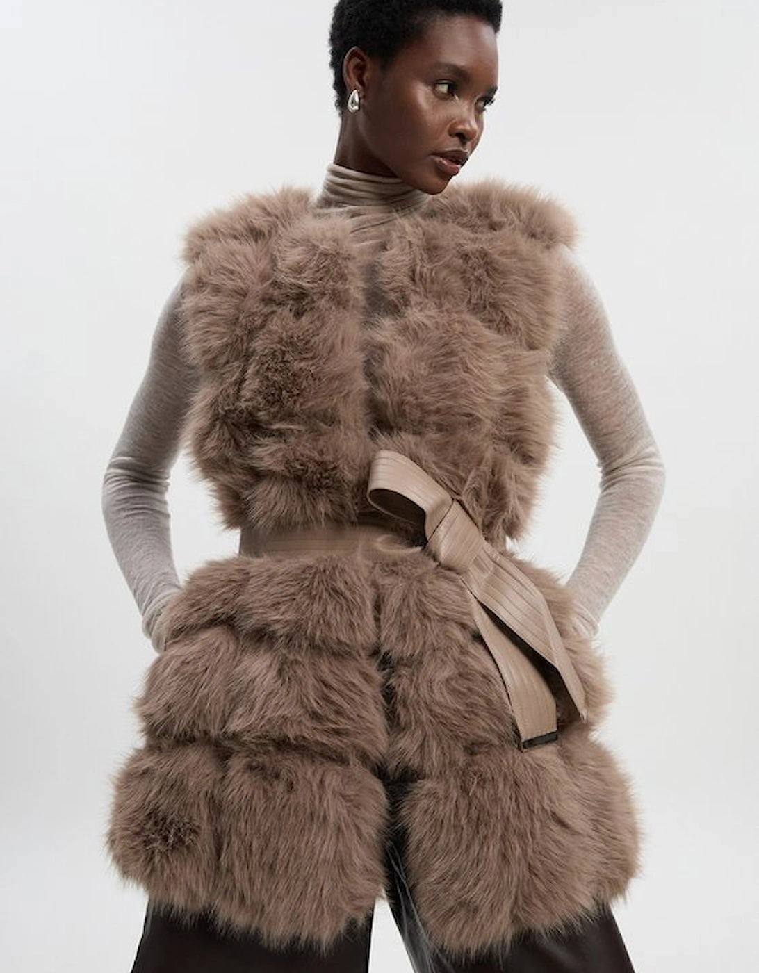 Petite Faux Fur Panelled Gilet, 5 of 4