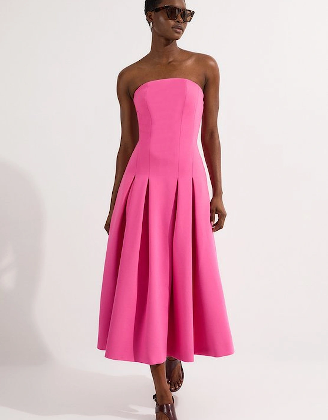 Compact Stretch Tailored Midi Prom Dress, 5 of 4
