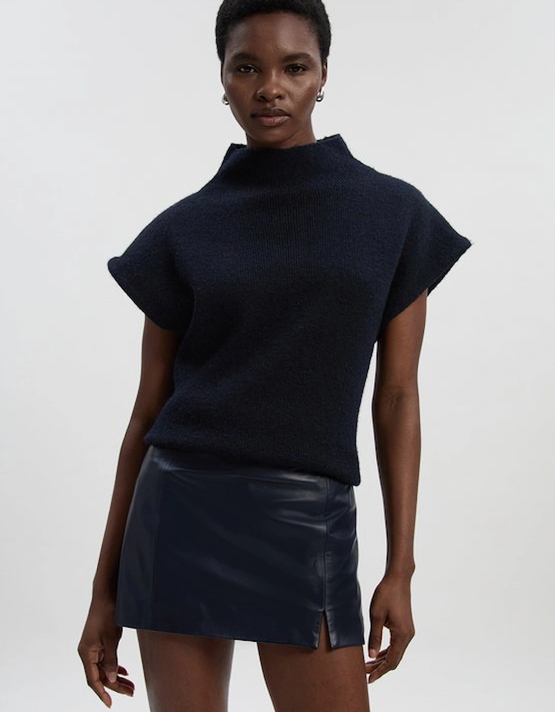 Leather Micro Mini Skirt, 2 of 1