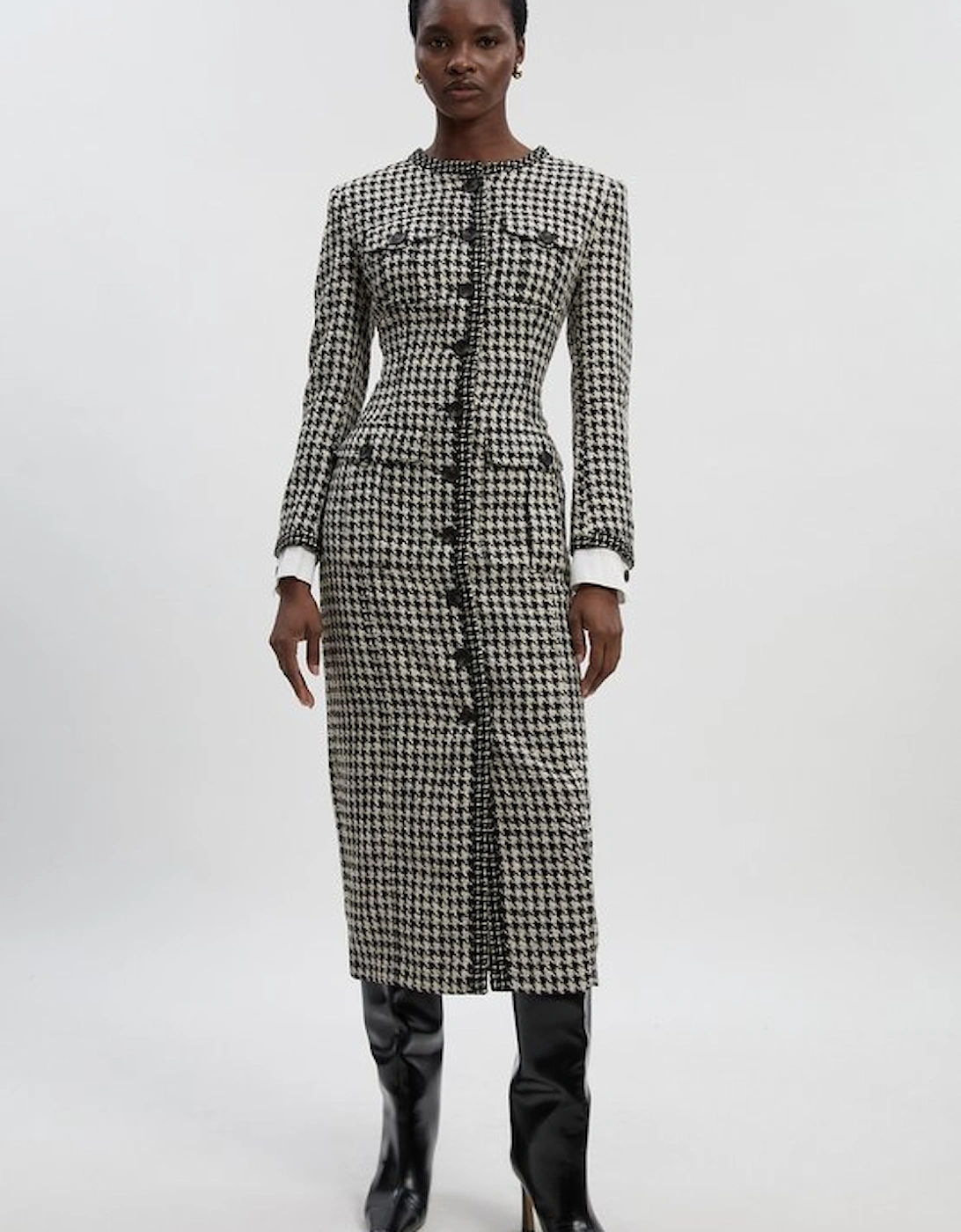 Tailored Pocket Front Midi Dress, 2 of 1
