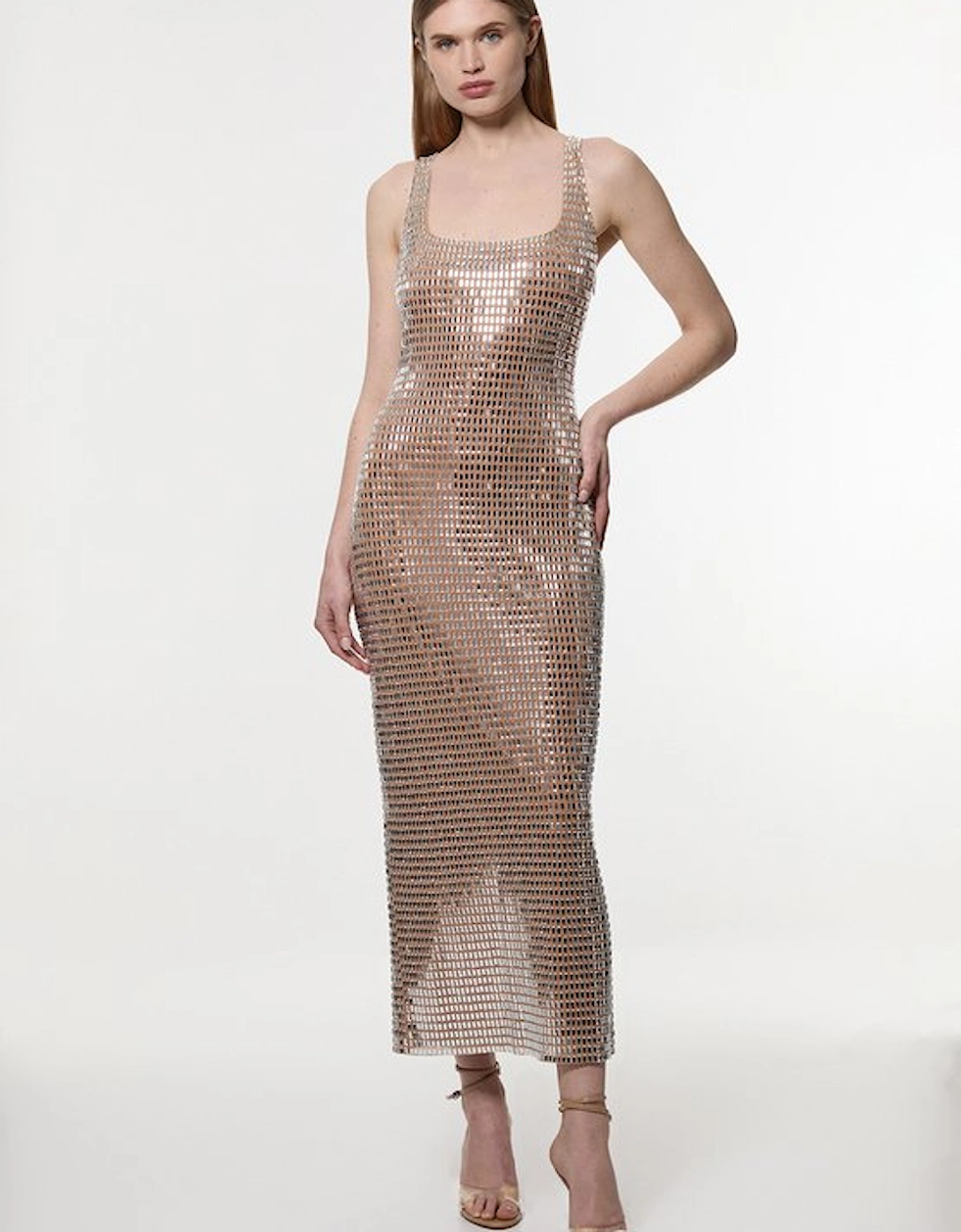 Petite Premium Crystal Embellished Jersey Midi Dress, 2 of 1
