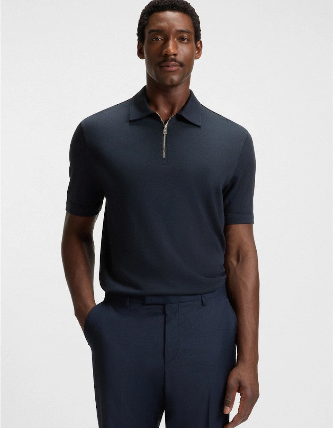 BOSS Black H-Paras 57 Polo Shirt A1-25 404 Dk Blue
