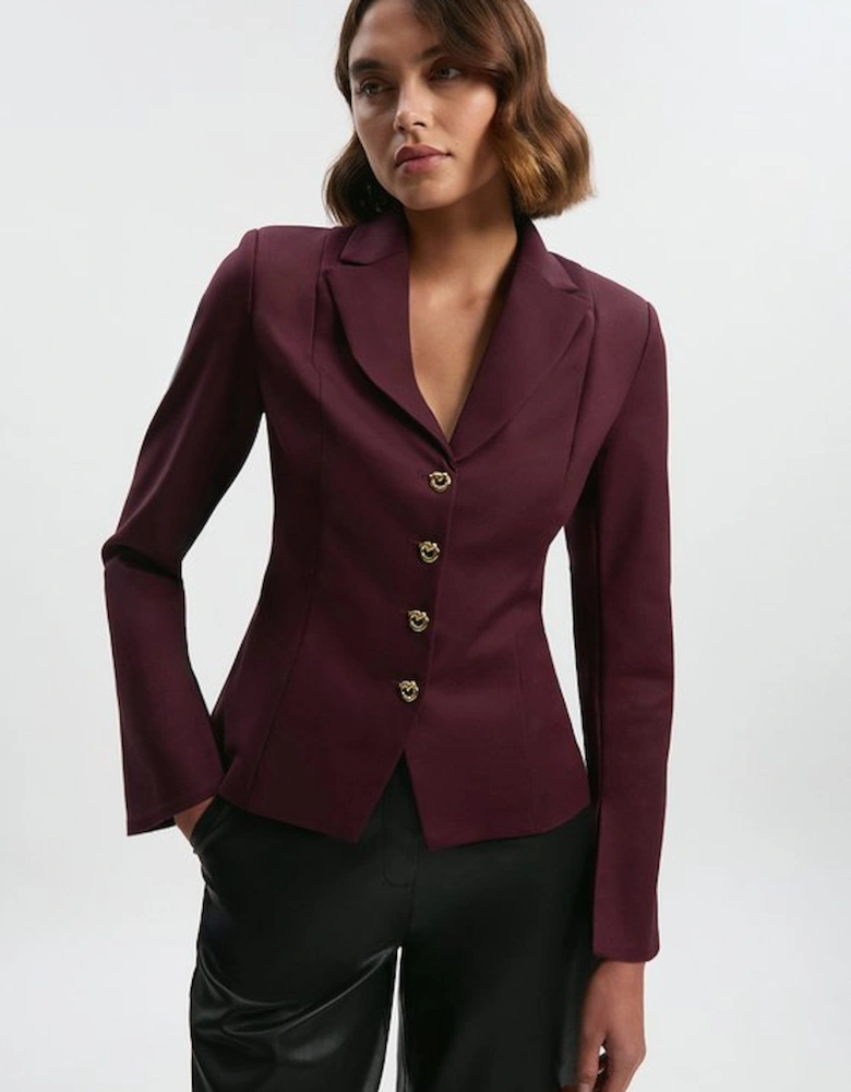 Techno Fitted Blazer Woven Top