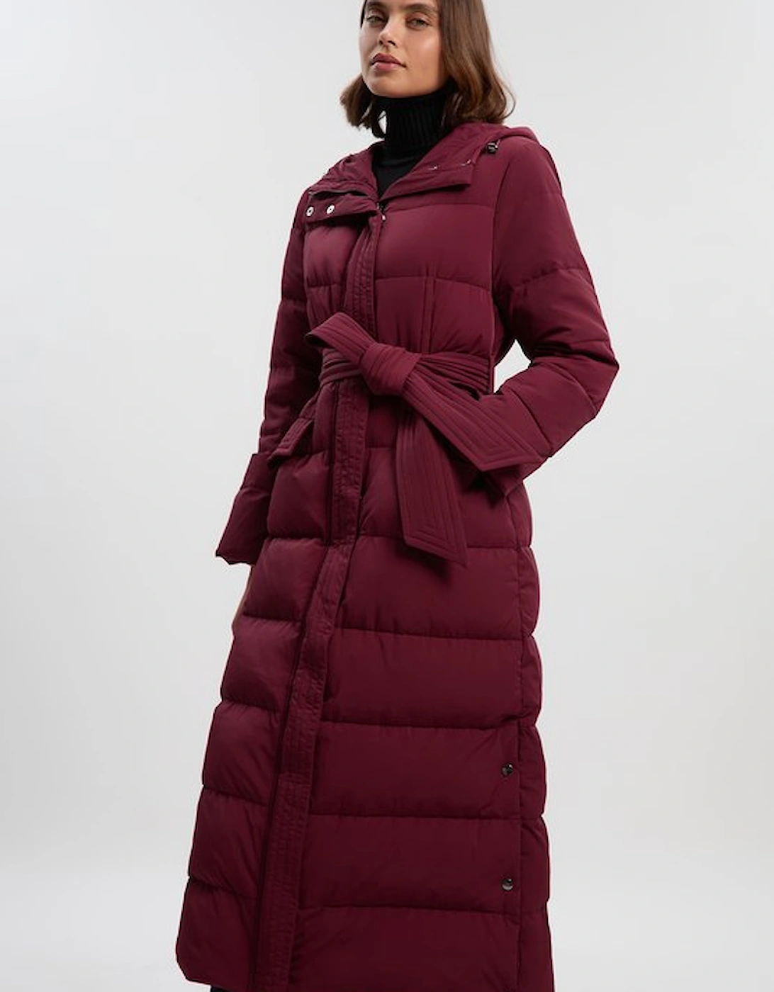 Real Down Belted Maxi Coat, 4 of 3