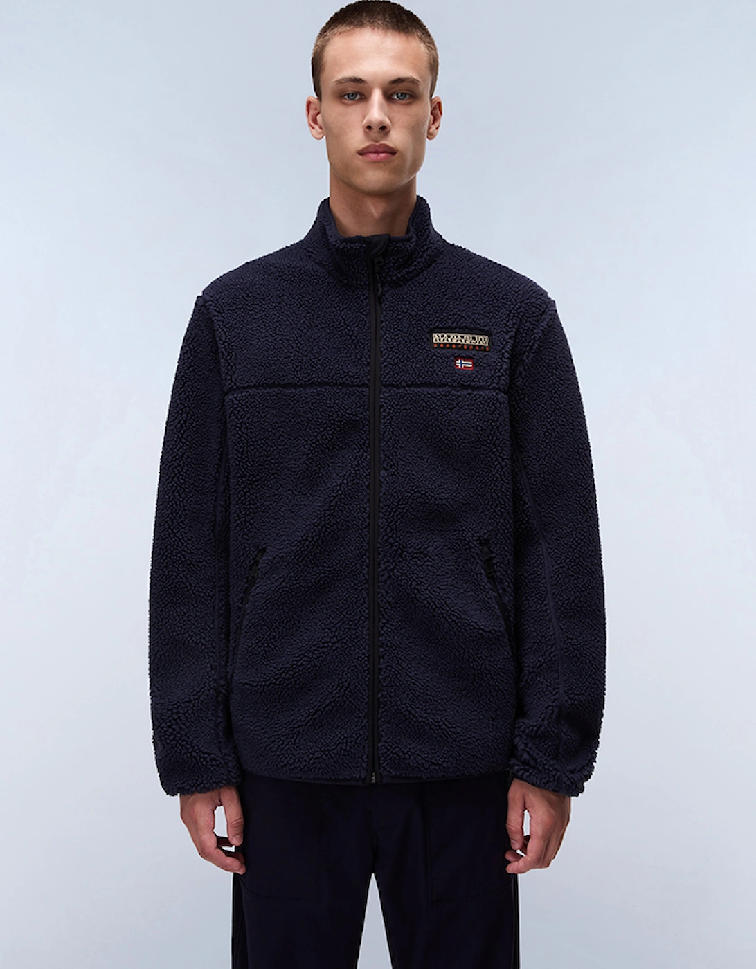 Men's Napapijri Tynik Full-Zip Fleece Jacket - Size: 42