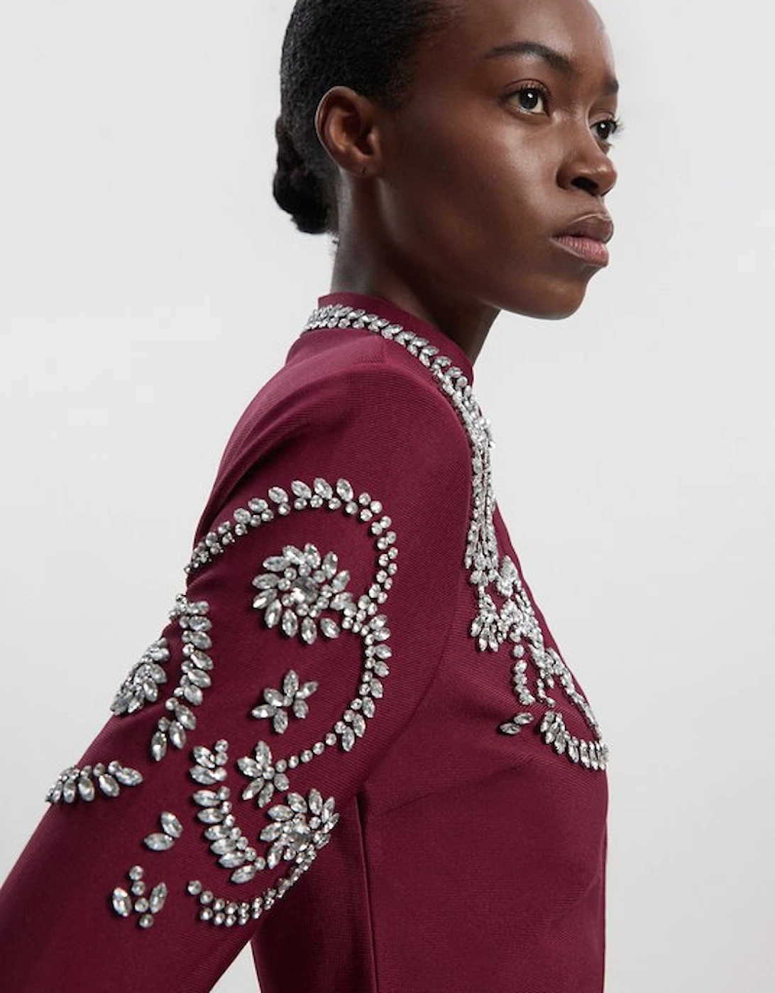 Figure Form Bandage Embellished Knit Jacket, 4 of 3