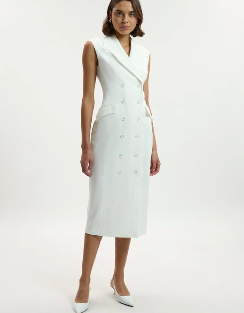 Tailored Tux Pencil Dress