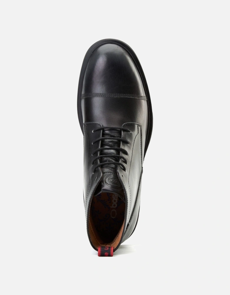 London Boulton Leather Men's Black Ankle Boots