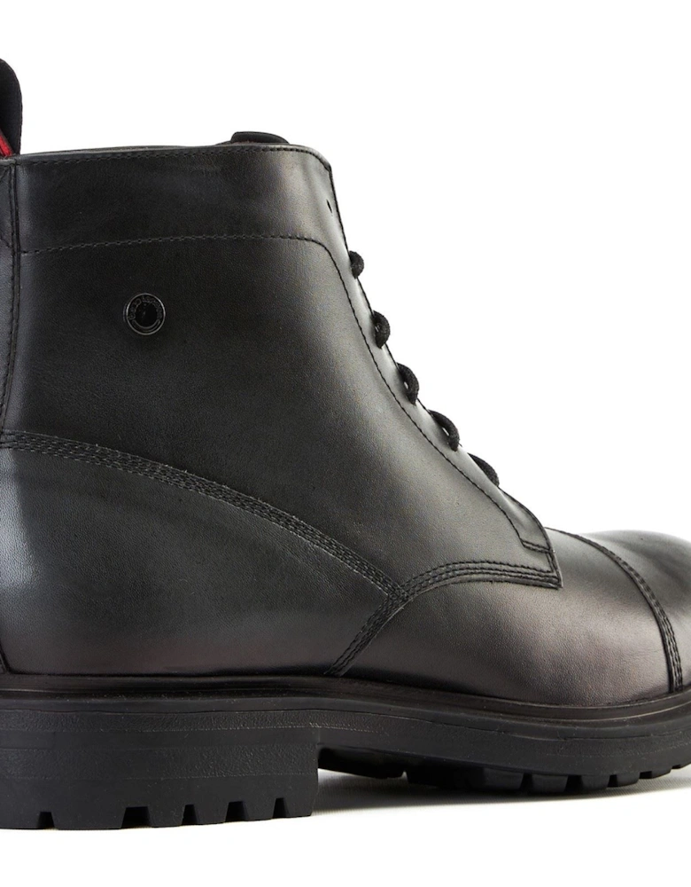 London Boulton Leather Men's Black Ankle Boots