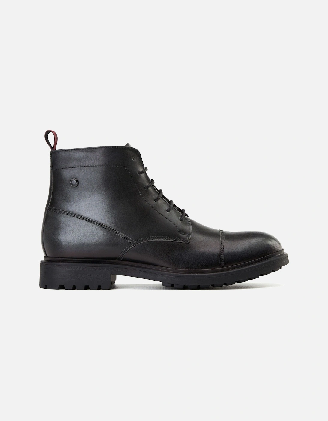 London Boulton Leather Men's Black Ankle Boots
