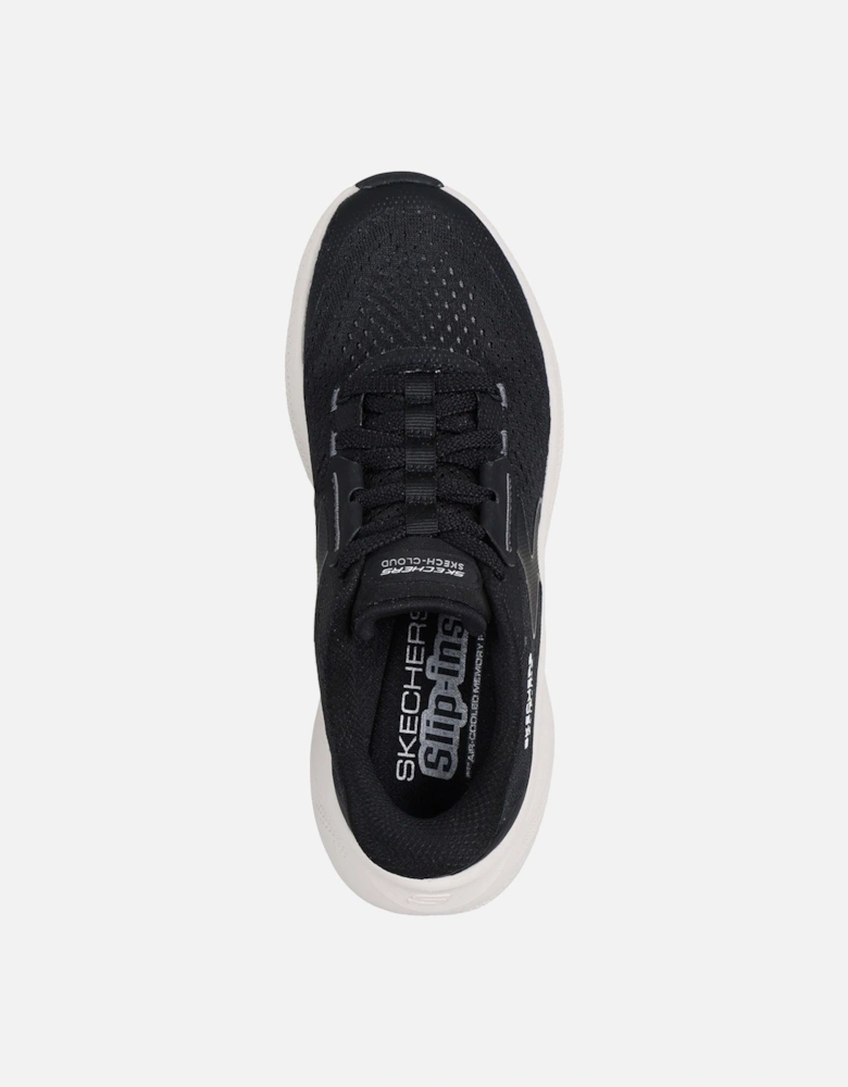 Skech Cloud Plush Horizon Polyester Women's Black/White Trainers
