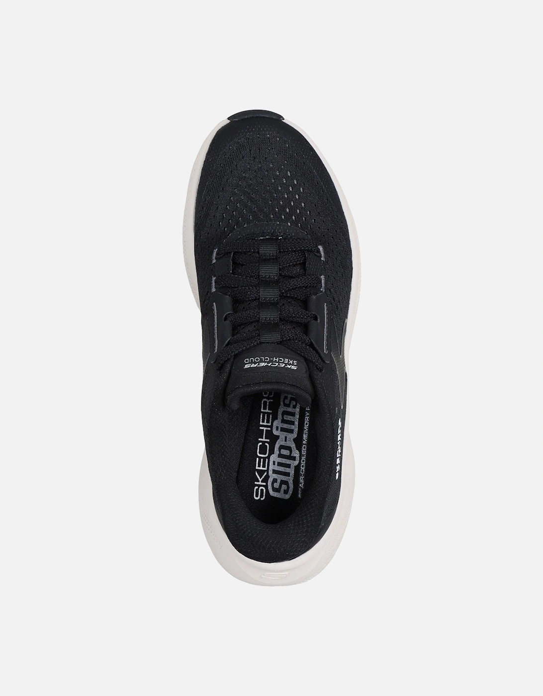 Skech Cloud Plush Horizon Polyester Women's Black/White Trainers