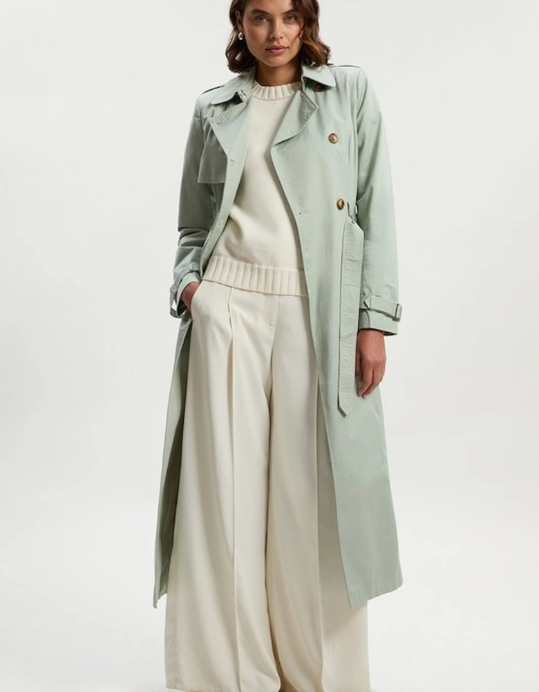 Petite Tailored Classic Belted Trench Coat