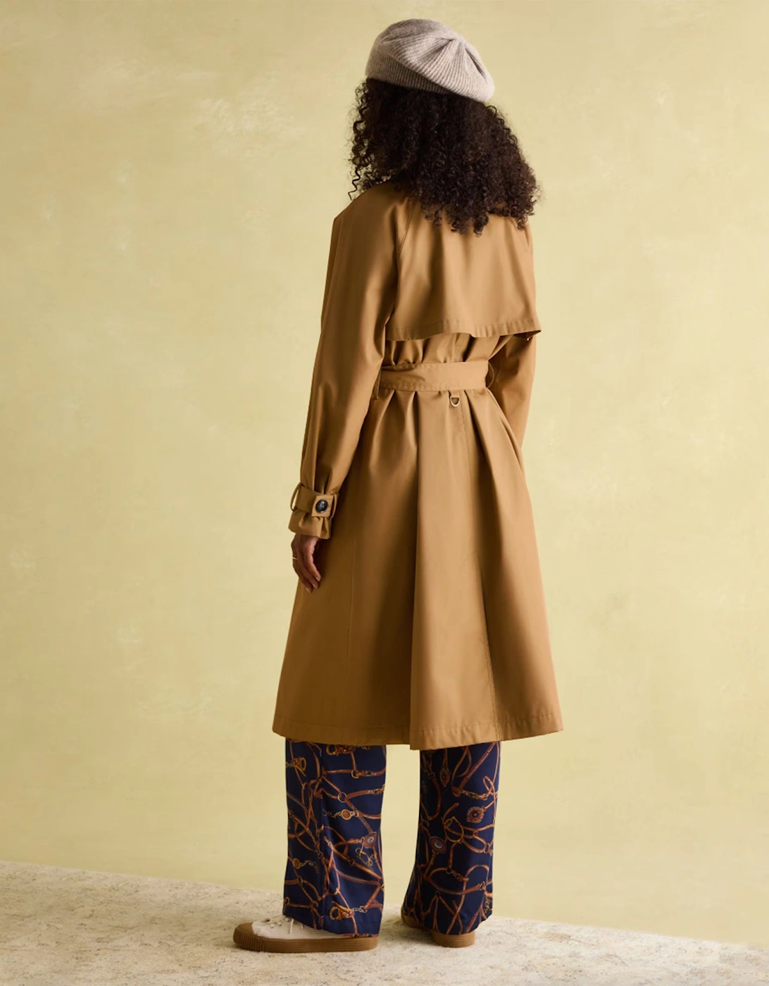 Epwell Womens Waterproof Belted Trench Coat Brown