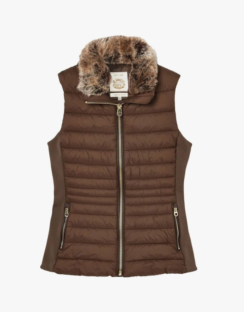 Beckley Womens Padded Showerproof Gilet Chestnut
