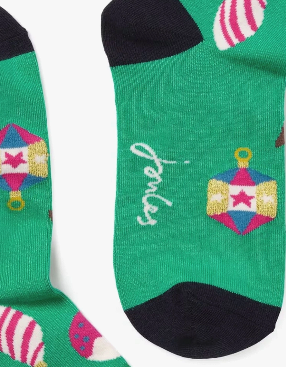 GIFT SOCK Womens Socks Green Xmas: UK 4-8