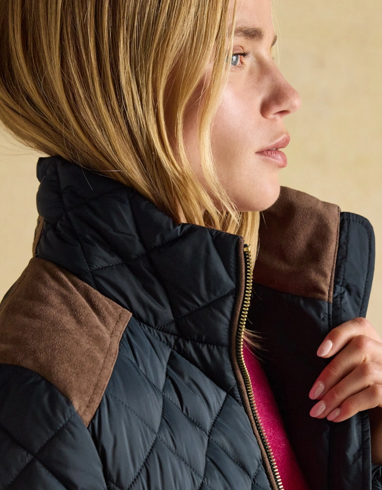 BRAEMAR LUXE Womens Quilted Jacket Navy
