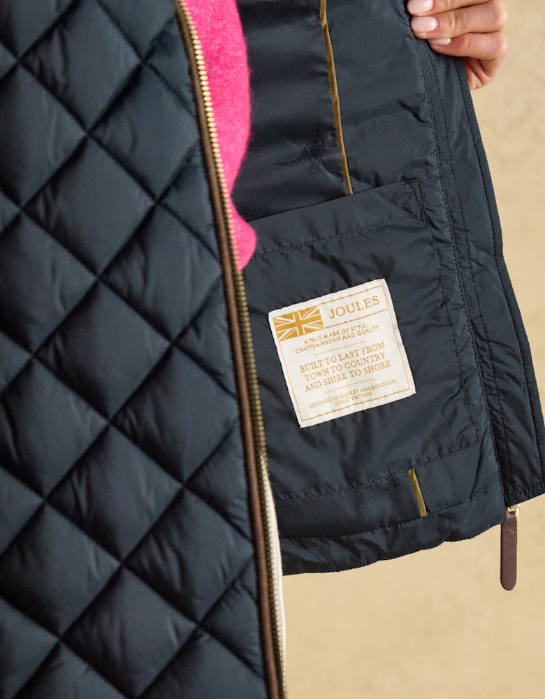 BRAEMAR LUXE Womens Quilted Jacket Navy