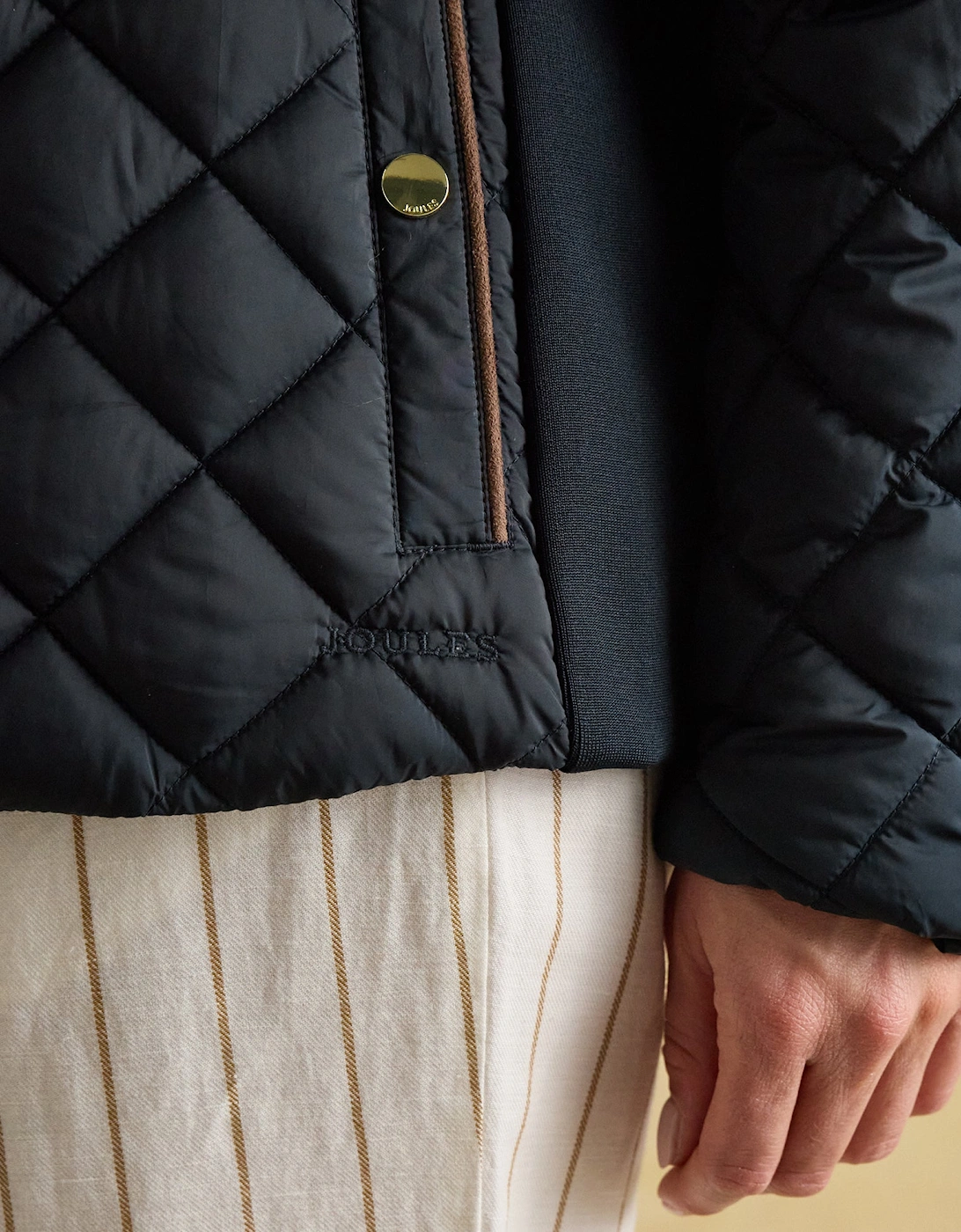 BRAEMAR LUXE Womens Quilted Jacket Navy