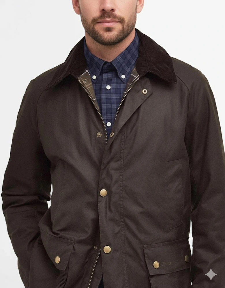 Ashby Mens Wax Jacket - Olive