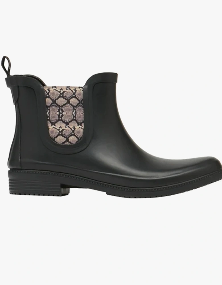 RUTLAND Womens Rubber Ankle Wellies Black