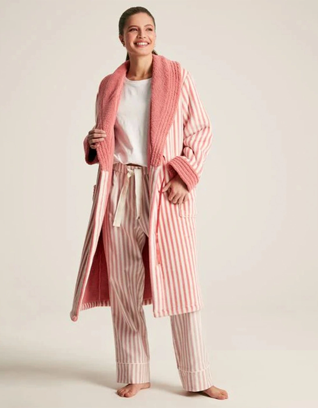 MATILDA Womens Night Gown Pink Stripe