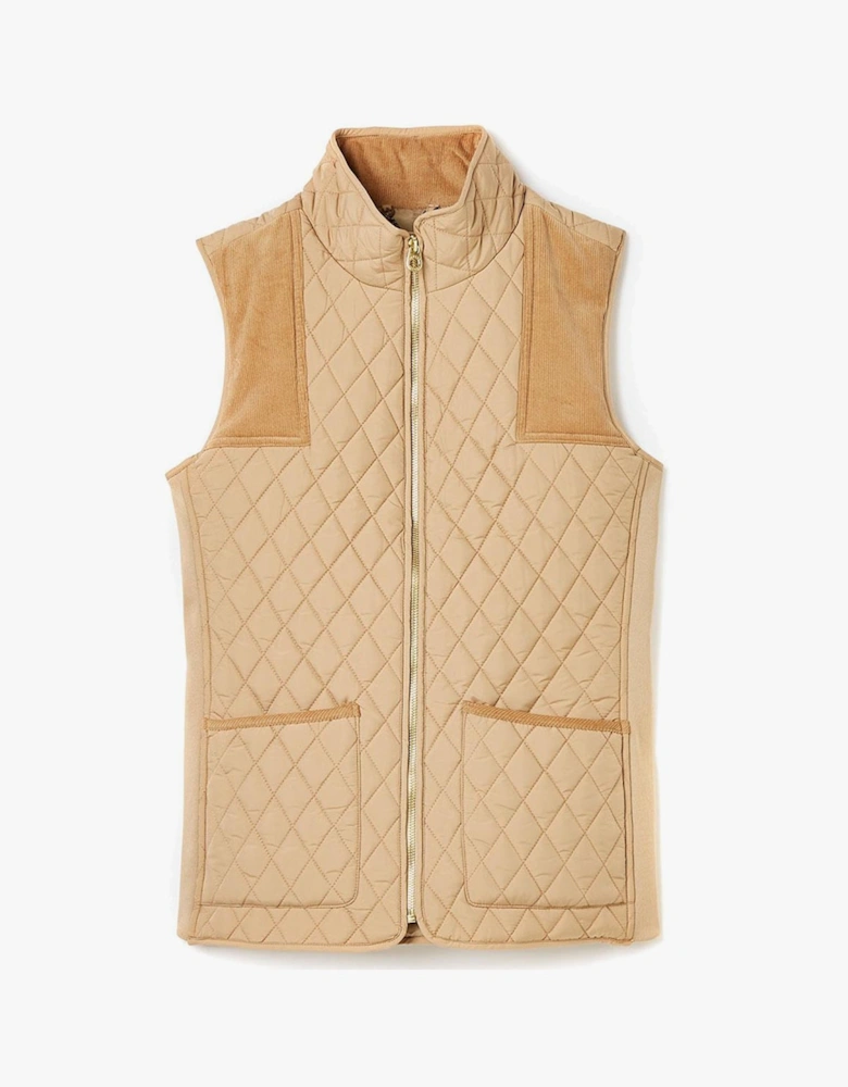 STATELY Womens Quilted Gilet Beige