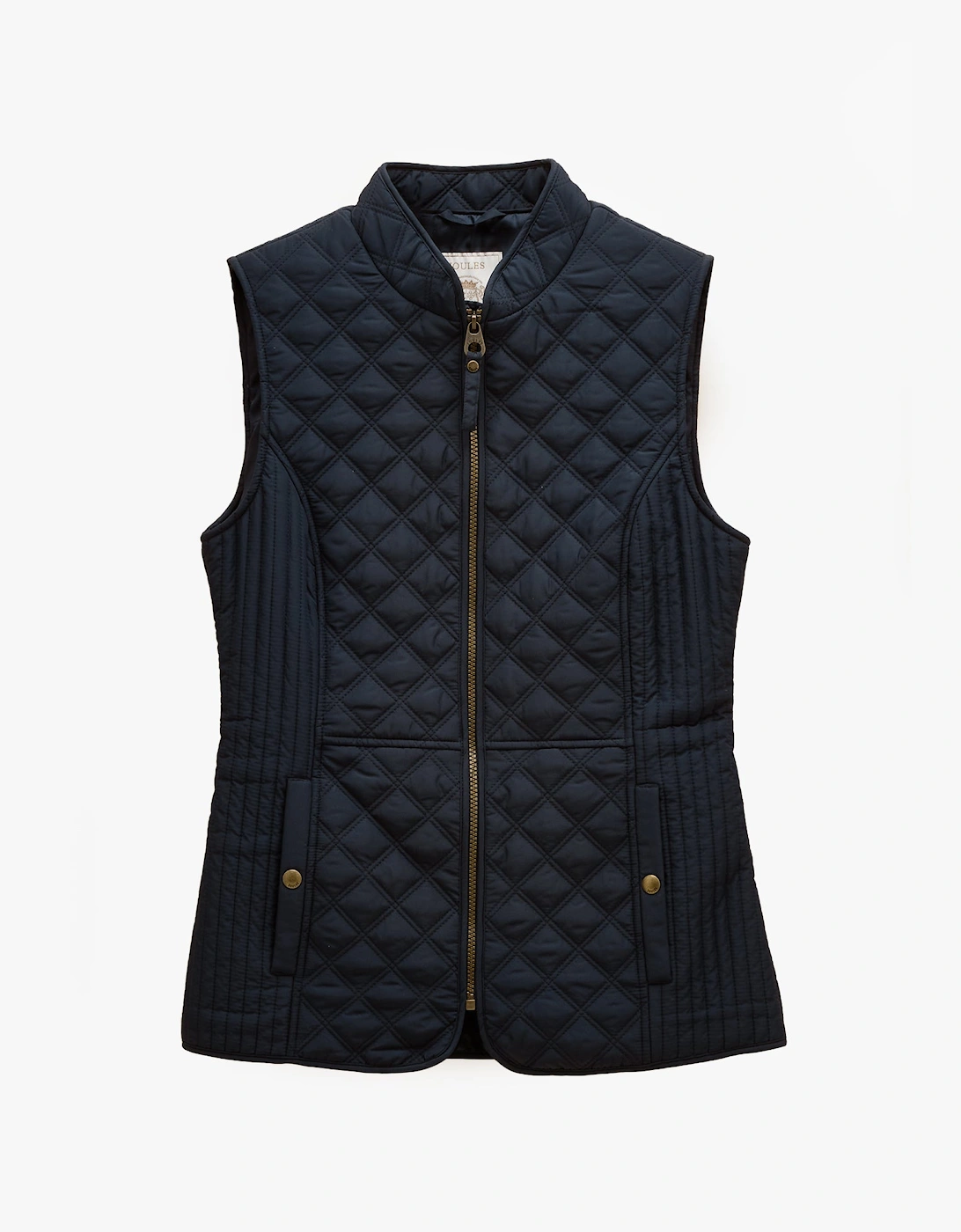 Minx Womens Showerproof Quilted Gilet with Adjustable Waist Navy, 7 of 6