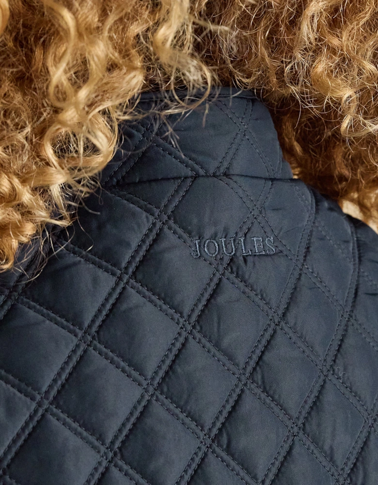 Minx Womens Showerproof Quilted Gilet with Adjustable Waist Navy