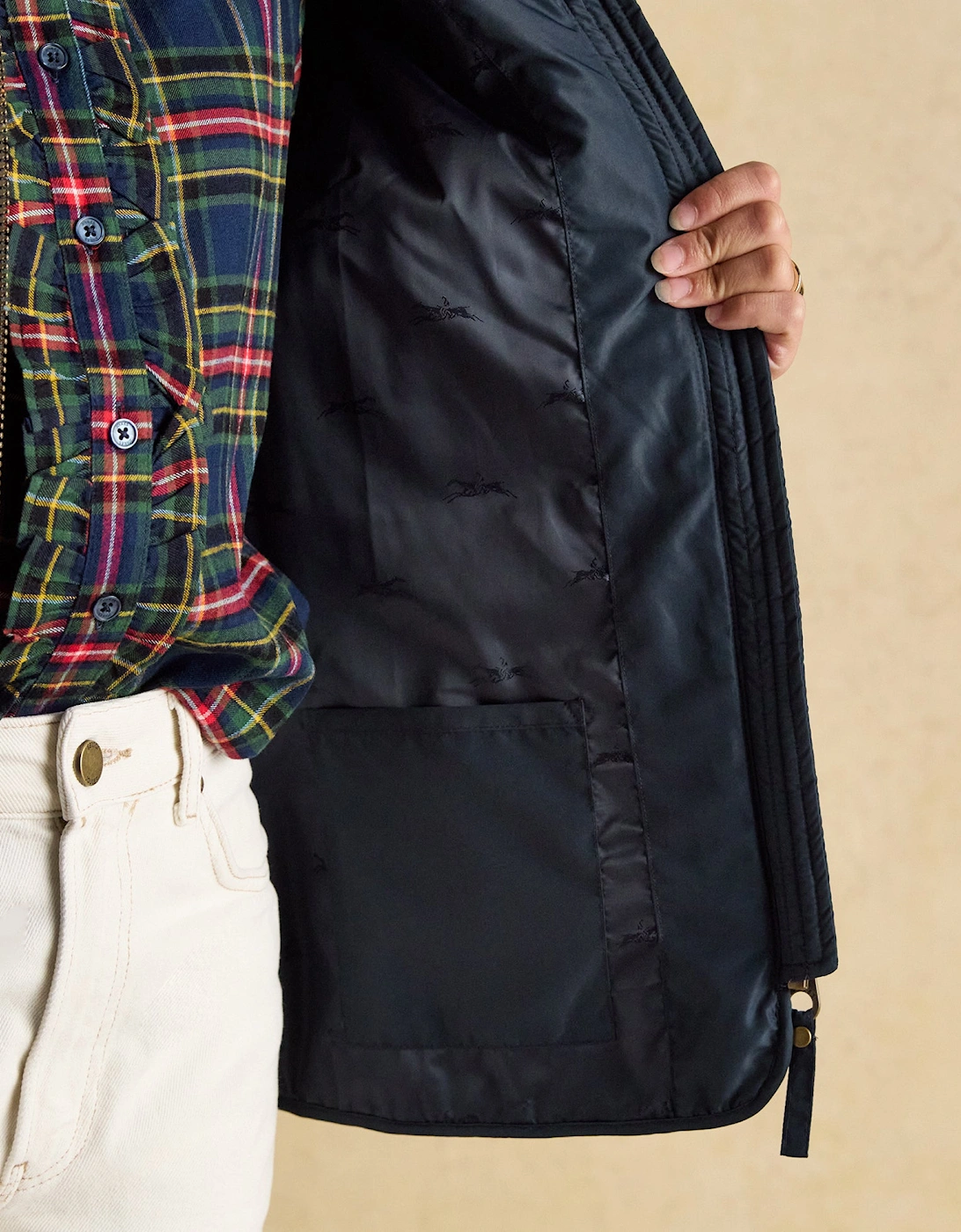 Minx Womens Showerproof Quilted Gilet with Adjustable Waist Navy