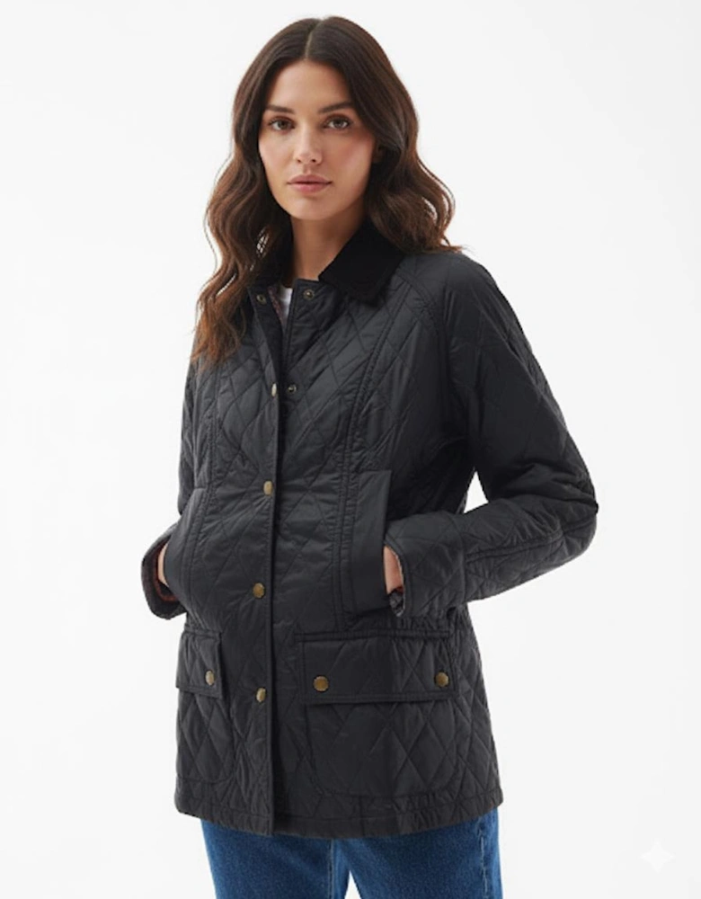 Summer Beadnell Womens Quilted Jacket - Black