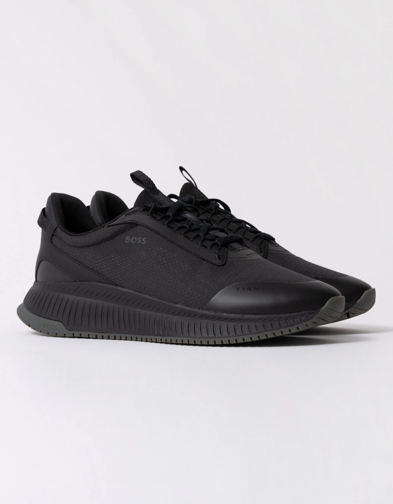 BOSS Orange TTNM EVO Runn Mens Mesh Upper Trainers - Black 005