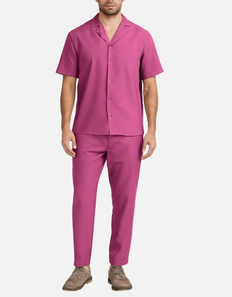 Mens Shirt Trousers Set Anti Wrinkle