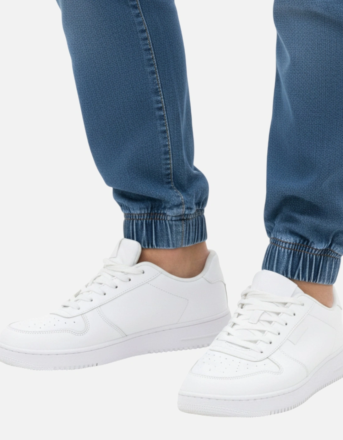 Mens Cargo Denim Jeans Regular Fit Joggers