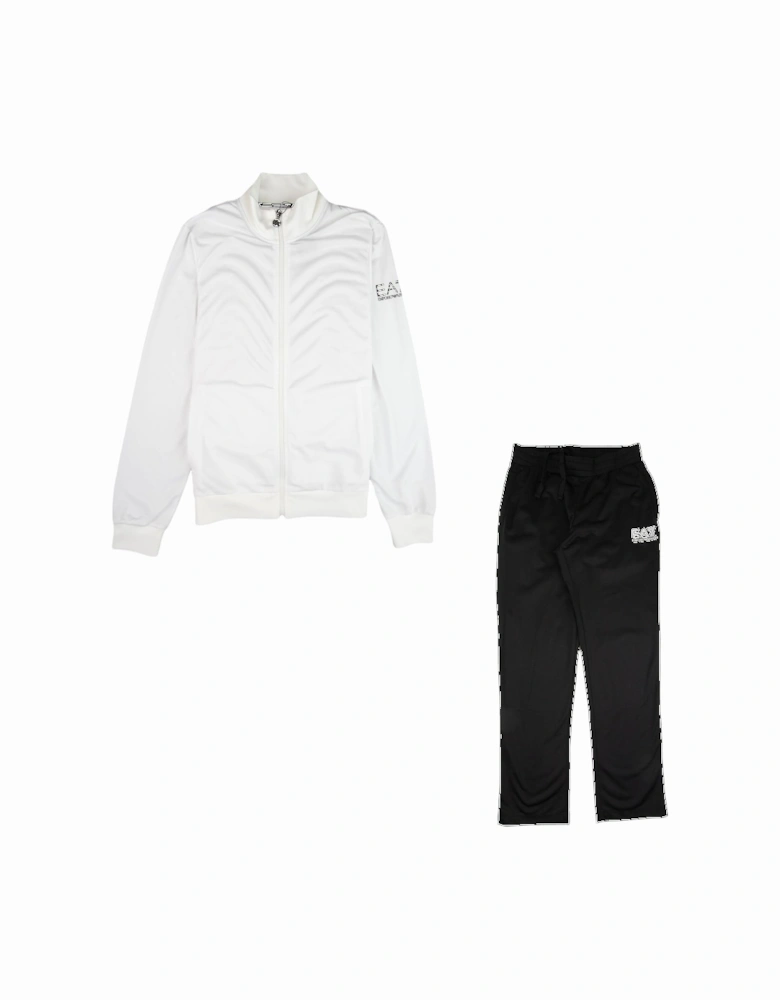 Train Logo Funnel Neck Polyester Track White/black