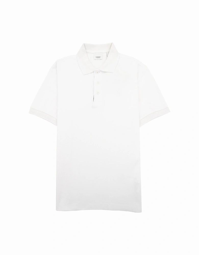 Manzoni Monogram Pique Polo White