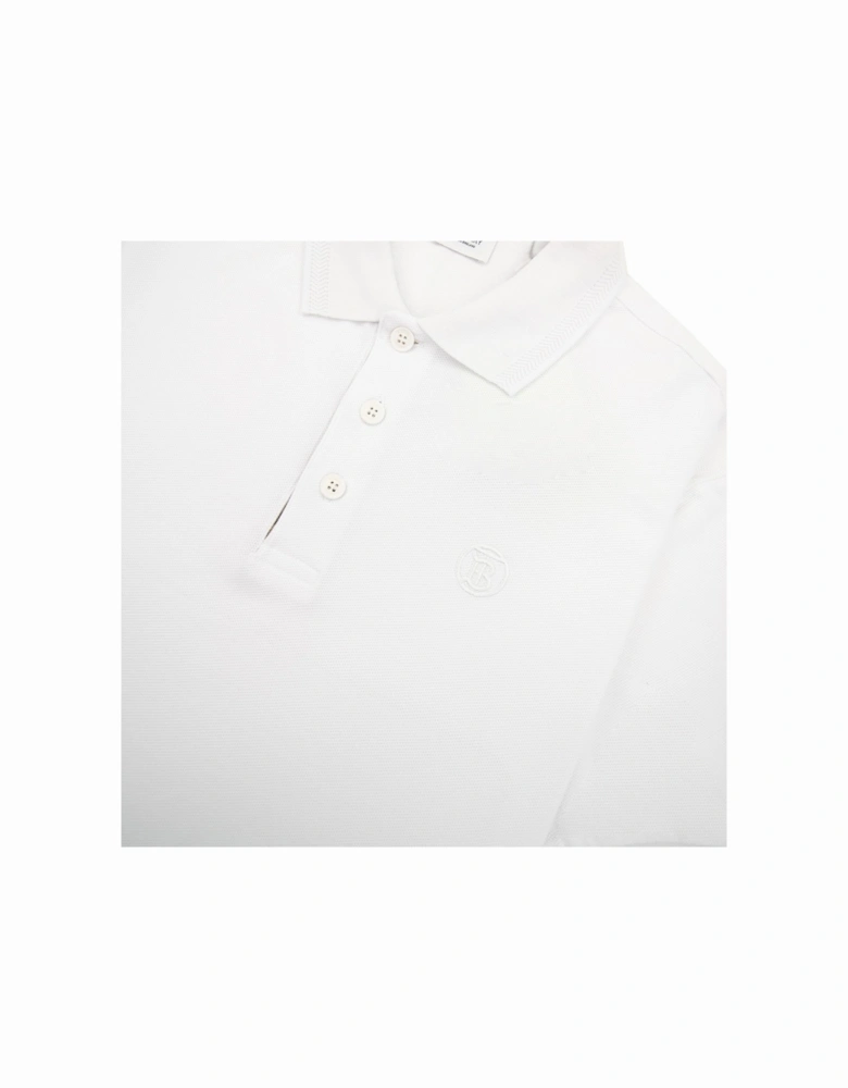 Manzoni Monogram Pique Polo White