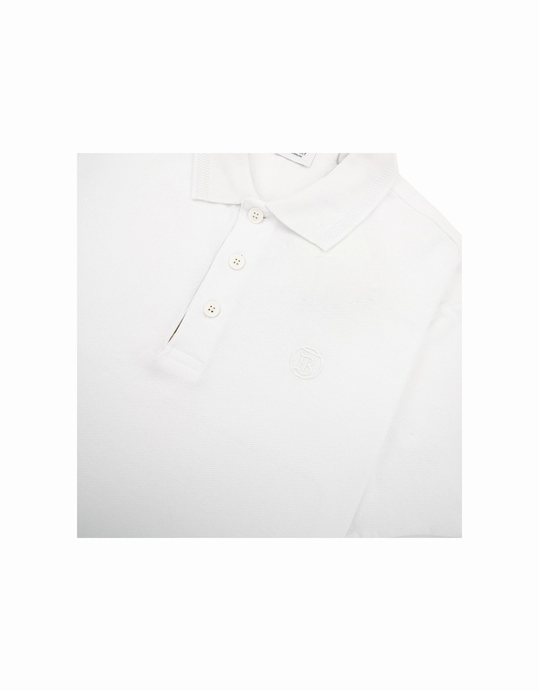 Manzoni Monogram Pique Polo White