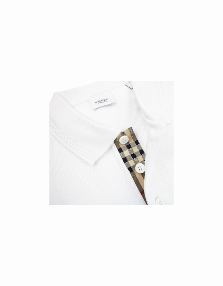 Manzoni Monogram Pique Polo White