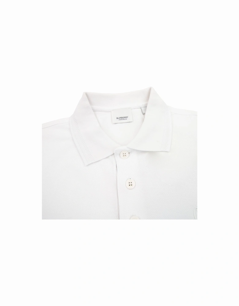 Manzoni Monogram Pique Polo White