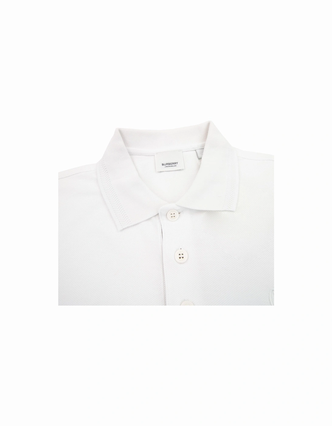 Manzoni Monogram Pique Polo White
