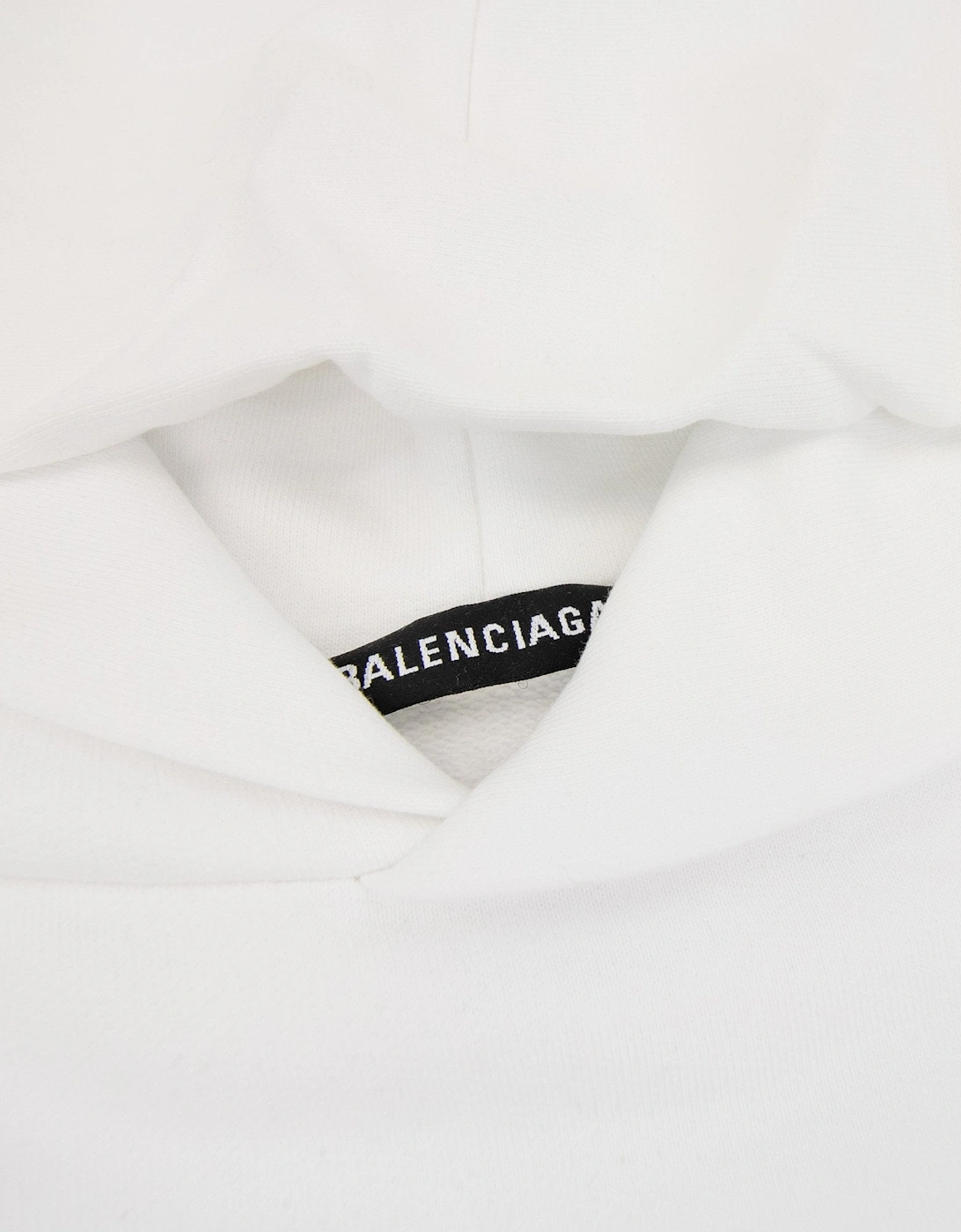 Credit Card Logo Hoodied Sweatshirt White