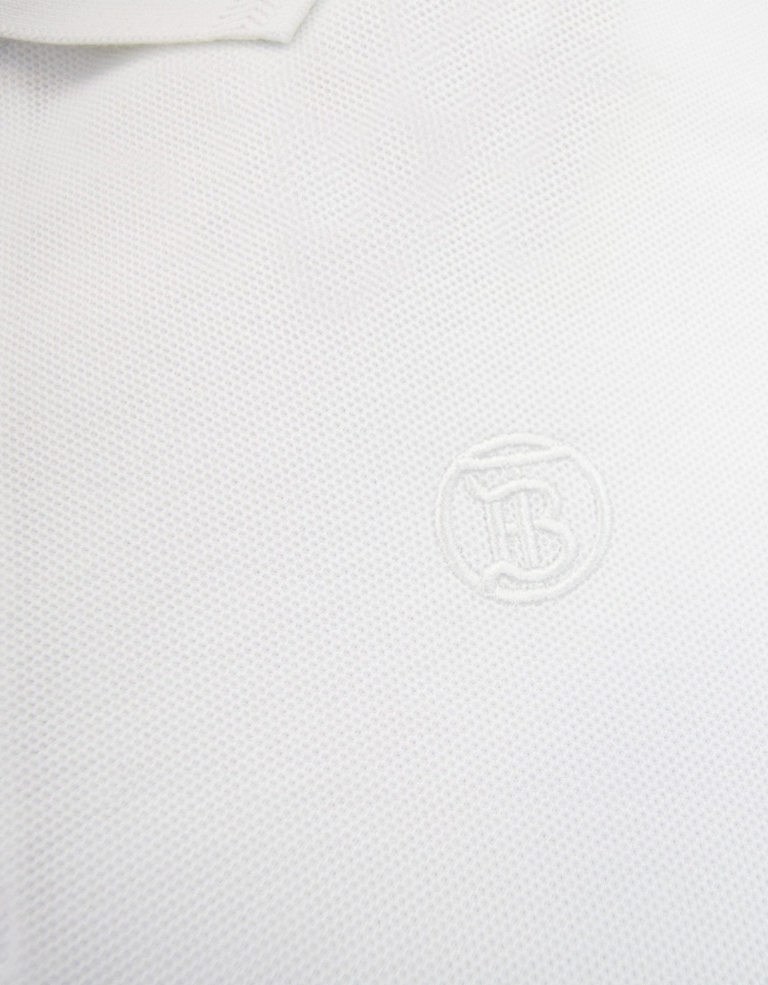 Manzoni Monogram Pique Polo White