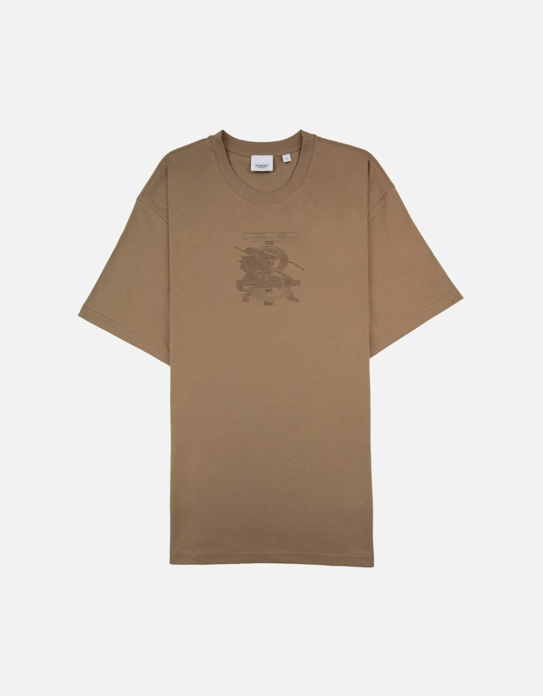 Tristan Embroidered Ekd T-shirt Camel