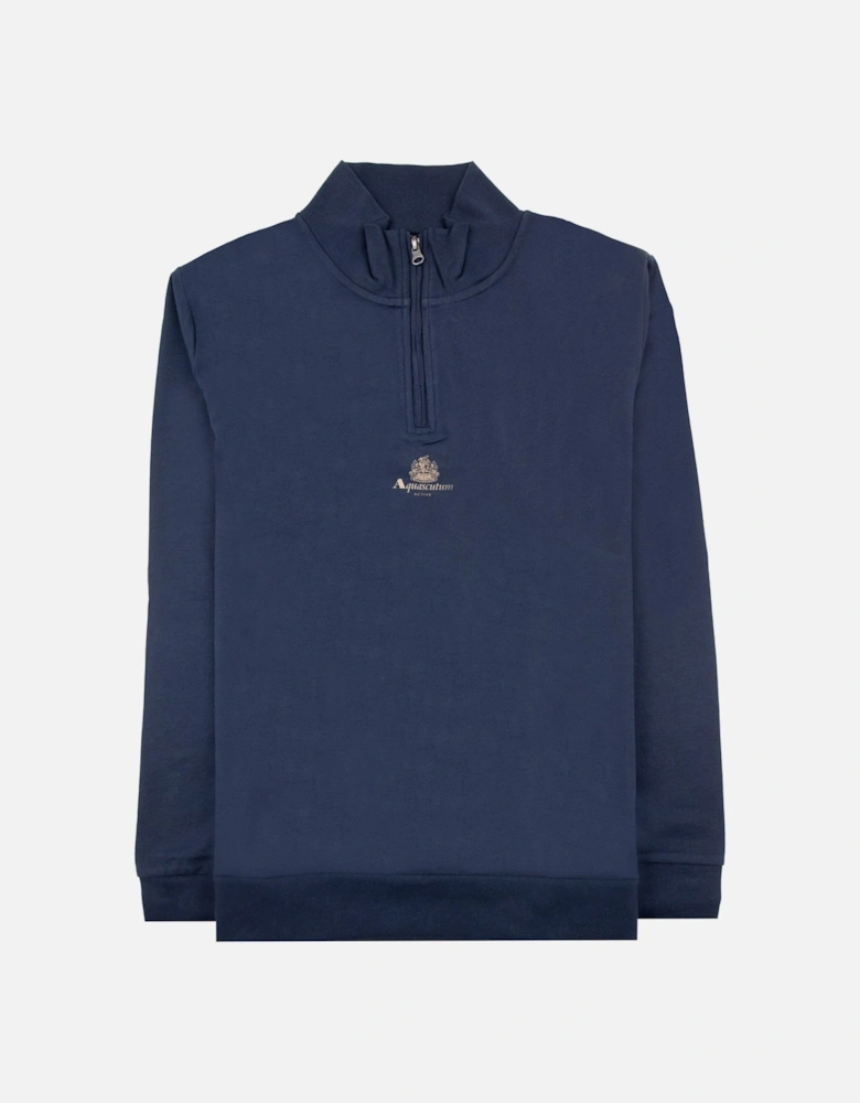 Small Logo Quarter Zip Navy 11