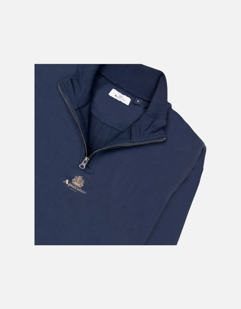Small Logo Quarter Zip Navy 11