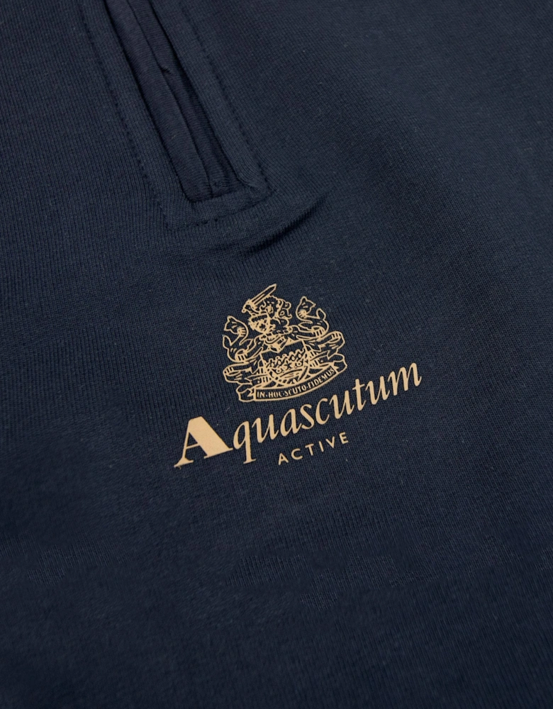 Small Logo Quarter Zip Navy 11