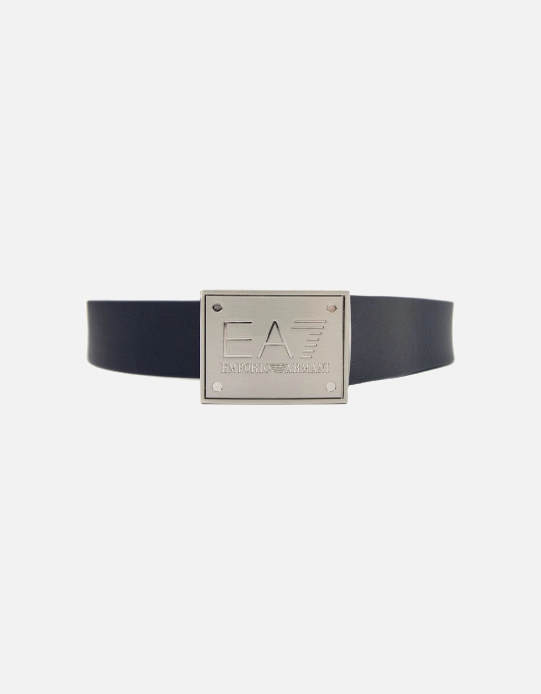 Reversible Brushed Leather Belt Blue Navy, 6 of 5