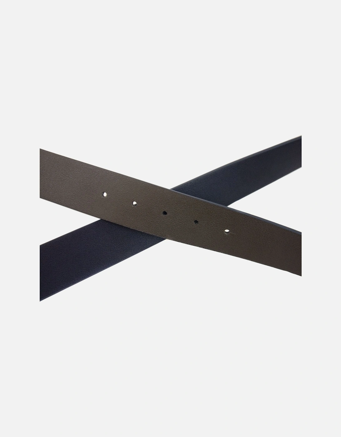 Reversible Brushed Leather Belt Blue Navy